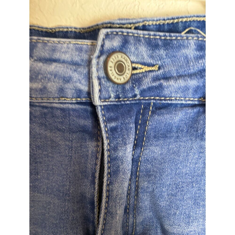 KanCan High Rise Shorts Blue Jean Denim Distressed Size 28 - Picture 6 of 9